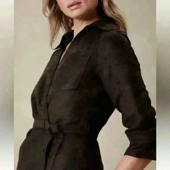 Banana Republic VEGAN SUEDE KNEE LENGTH DRESS - Picture 3 of 4